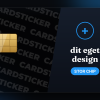 Stor chip, design selv - klistermærke til kort