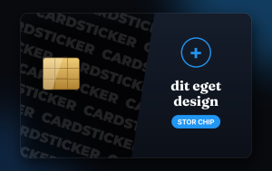 Stor chip, design selv - klistermærke til kort