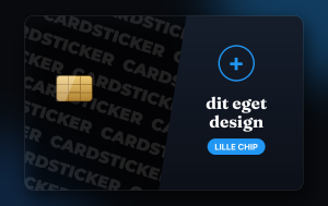 Lille chip, design selv - klistermærke til kort