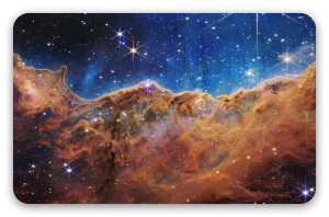 Kosmiske klipper - klistermærke til kort