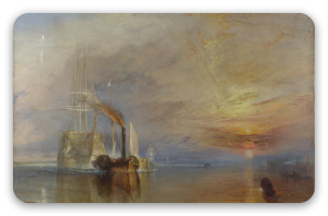 Temeraire på sidste rejse - klistermærke til kort