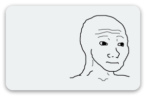 Wojak - klistermærke til kort