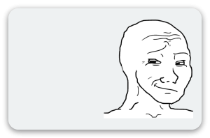 Smug Wojak - klistermærke til kort