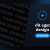 Uden chip, design selv - klistermærke til kort