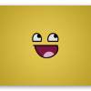 Awesomeface - klistermærke til kort