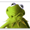 Kermit - klistermærke til kort