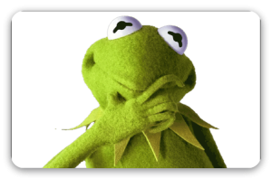 Kermit - klistermærke til kort