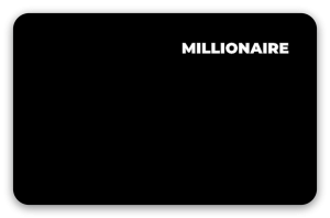 Millionær - klistermærke til kort
