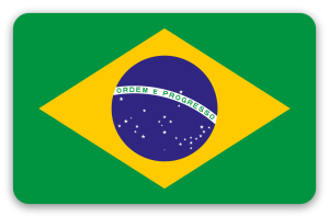 Brasilien - klistermærke til kort