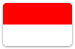 Indonesien - klistermærke til kort