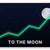 To The Moon - klistermærke til kort