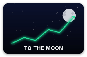 To The Moon - klistermærke til kort