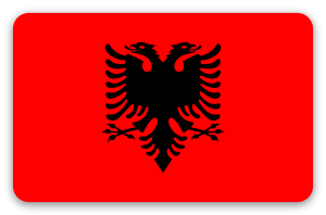 Albanien - klistermærke til kort