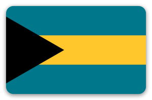 Bahamas - klistermærke til kort