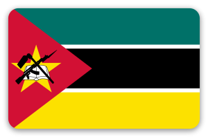 Mozambique - klistermærke til kort
