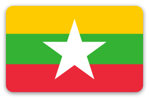 Myanmar - klistermærke til kort