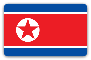 Nordkorea - klistermærke til kort