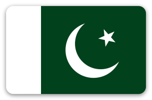 Pakistan - klistermærke til kort