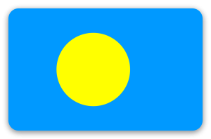 Palau - klistermærke til kort