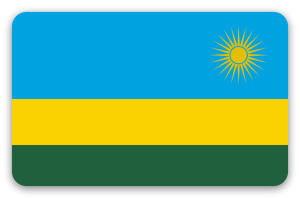 Rwanda - klistermærke til kort