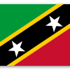 Saint Kitts og Nevis - klistermærke til kort