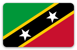Saint Kitts og Nevis - klistermærke til kort