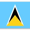 Saint Lucia - klistermærke til kort