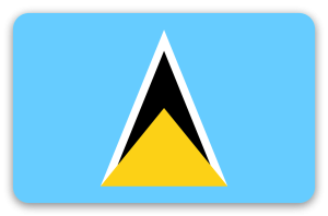 Saint Lucia - klistermærke til kort