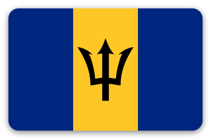 Barbados - klistermærke til kort