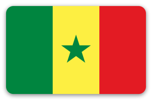 Senegal - klistermærke til kort