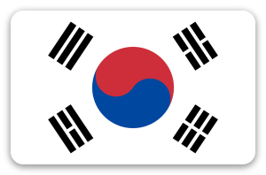 Sydkorea - klistermærke til kort