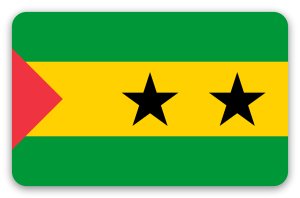 São Tomé og Príncipe - klistermærke til kort