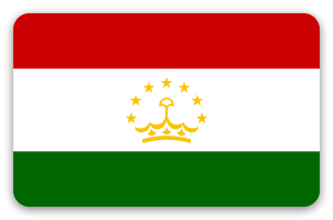 Tadsjikistan - klistermærke til kort