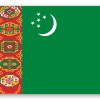 Turkmenistan - klistermærke til kort