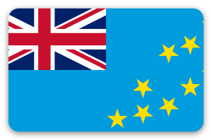 Tuvalu - klistermærke til kort