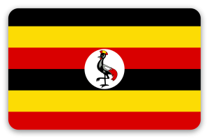 Uganda - klistermærke til kort