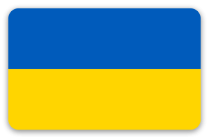 Ukraine - klistermærke til kort