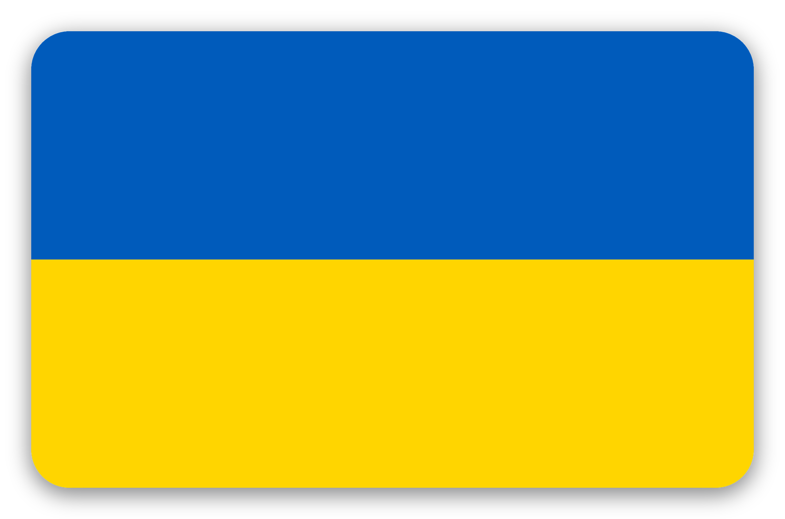 Ukraine - klistermærke til kort