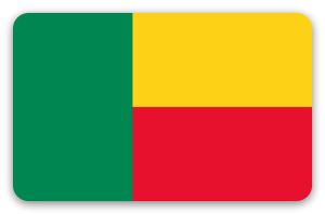 Benin - klistermærke til kort
