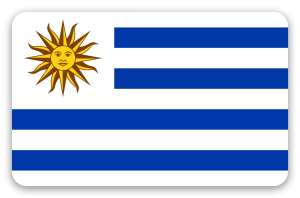 Uruguay - klistermærke til kort