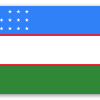Usbekistan - klistermærke til kort