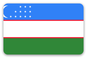 Usbekistan - klistermærke til kort
