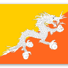 Bhutan - klistermærke til kort