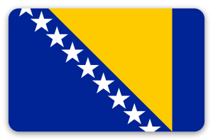 Bosnien-Hercegovina - klistermærke til kort