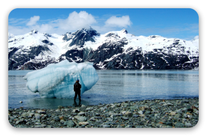 Glacier Bay - klistermærke til kort