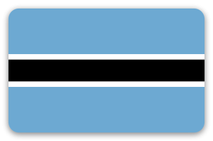 Botswana - klistermærke til kort
