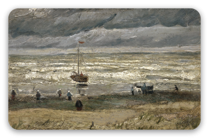 Havet ved Scheveningen - klistermærke til kort