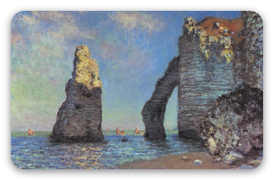 Klippen ved Étretat - klistermærke til kort