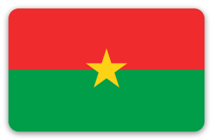 Burkina Faso - klistermærke til kort