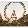 Paris omkring 1900 - klistermærke til kort